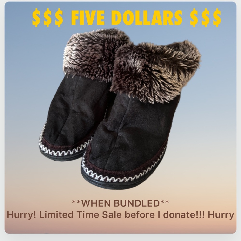Only $5 Dollars when Bundled!!!!    Brown little slipper shoes